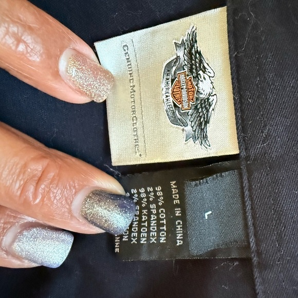 Harley Davidson zip-front bling shirt rhinestones size 1W (1X) - nice!! - Picture 5 of 8